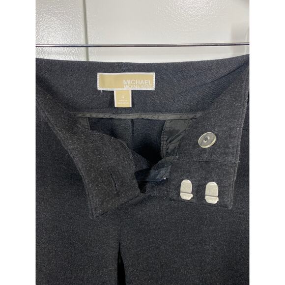 MICHAEL Michael Kors Heather Gray Straight Slacks Pockets Size 4 - Picture 3 of 8
